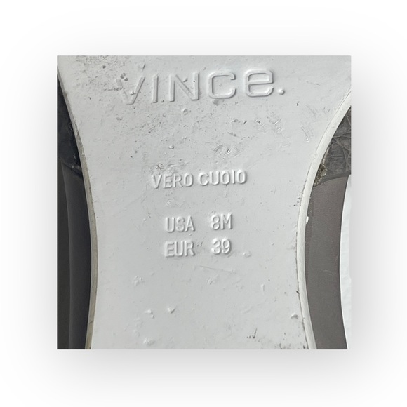 Vince ❃ Tara D’Orsay Pointy Toe Ballet Flat ❃ Embossed Leather ❃ Taupe Grey ❃ 39 - Picture 14 of 16